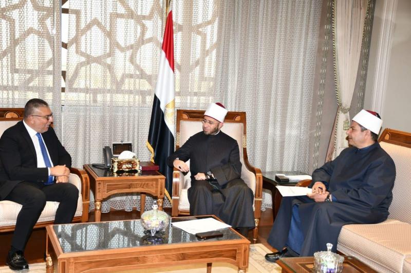 وزير الأوقاف يستقبل رئيس اتحاد إذاعات وتليفزيونات دول منظمة التعاون الإسلامي